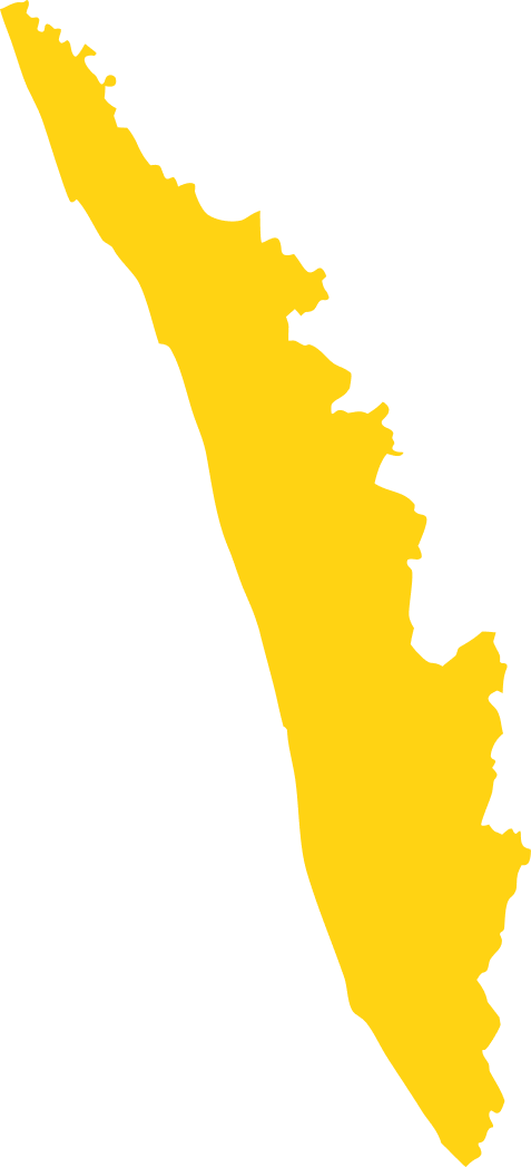 Kerala state outline map